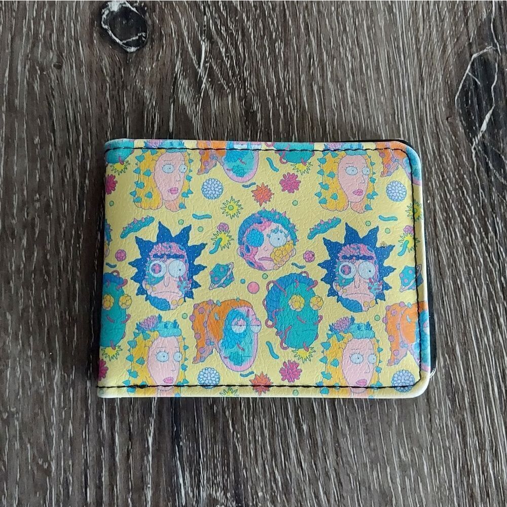 Buckle Down Rick and Morty Smith Family Faces and Cells Bifold Wallet